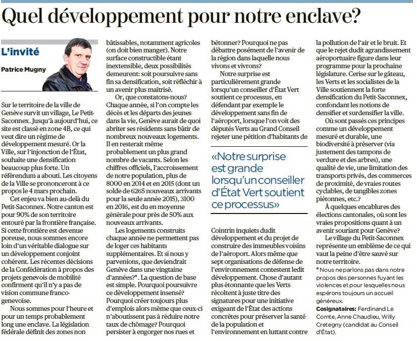 Opinion de Patrice Mugny