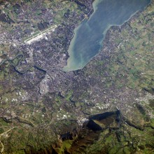 Vue du canton de Genève de la station ISS