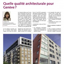 Quelle qualité architecturale pour Genève ? 